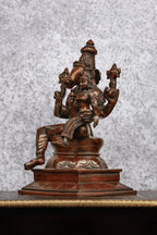 9″ Lakshmi Varaha (Varagar) | Handcrafted Brass | Antique Brown Finish