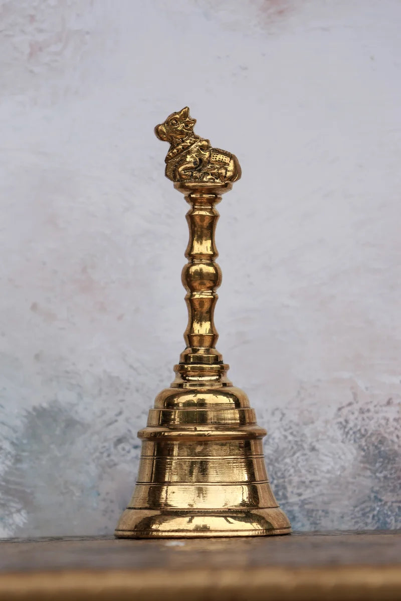 Temple Nandi Bell | Handcrafted Brass | Hand-Polished Brass