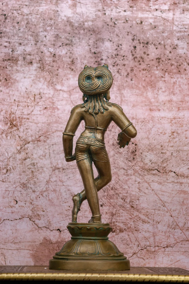 11.5″ Rishabadevar | Handcrafted Panchaloha | Green Patina Finish