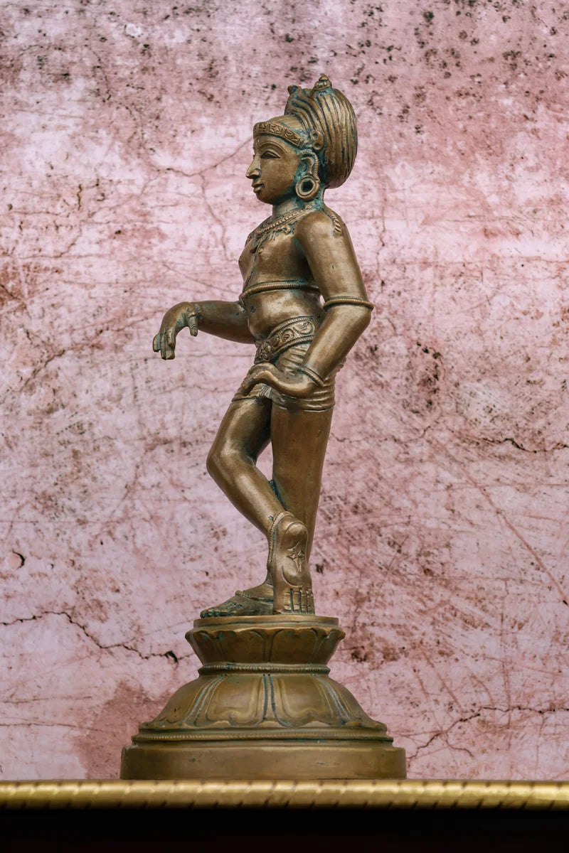 11.5″ Rishabadevar | Handcrafted Panchaloha | Green Patina Finish