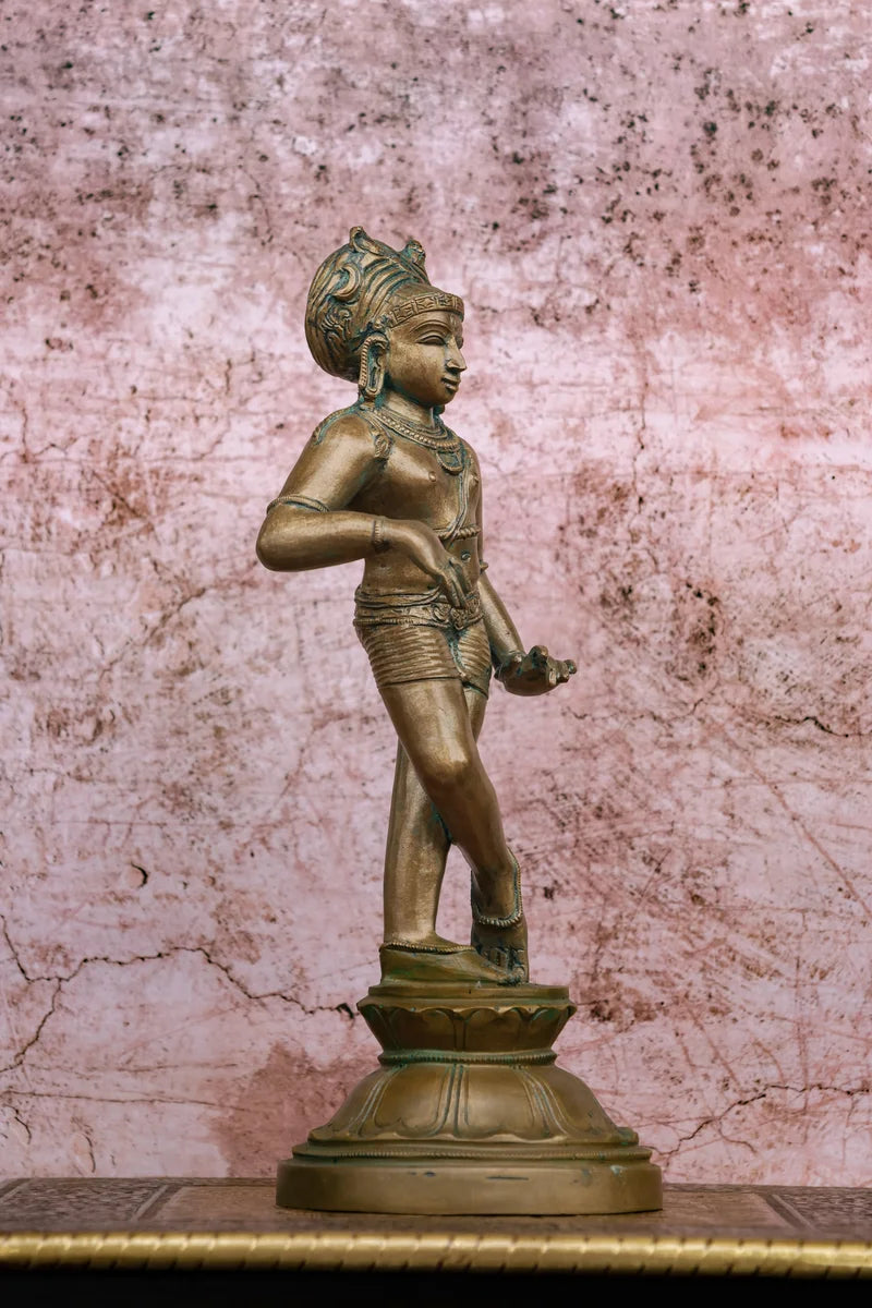 11.5″ Rishabadevar | Handcrafted Panchaloha | Green Patina Finish
