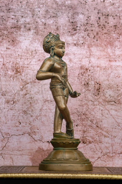 11.5″ Rishabadevar | Handcrafted Panchaloha | Green Patina Finish