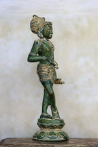 11″ Rishabadevar | Handcrafted Brass | Green Finish