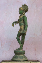 15″ Rishabadevar | Handcrafted Brass | Green Finish