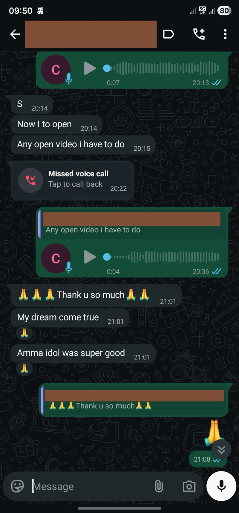 Customer WhatsApp Review