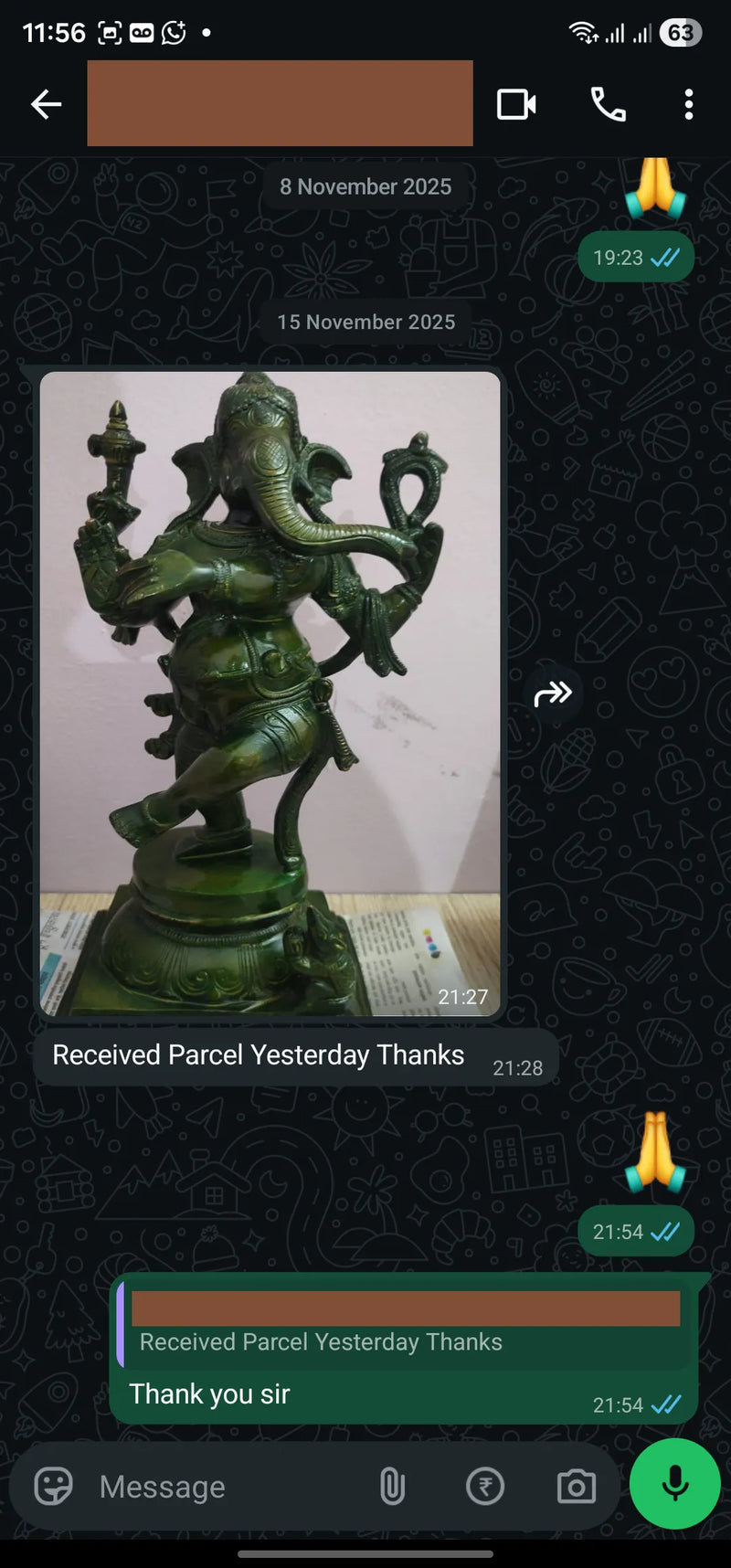 Customer WhatsApp Review