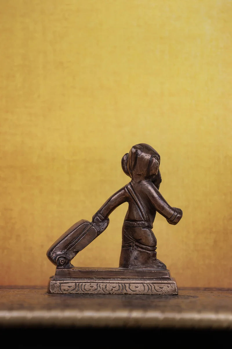 3″ Suitcase Ganesha (Modern) | Handcrafted Brass | Antique Brown Finish