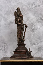 15″ Vishnu Standing | Handcrafted Brass | Antique Brown Finish