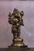 12″ Aadi Antha Prabhu (Half Ganesha - Half Hanuman) | Handcrafted Brass