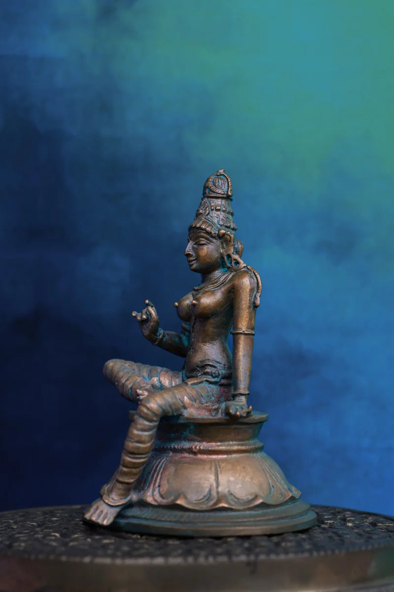 Divine Boga Shakthi | Handcrafted Panchaloha | Green Patina