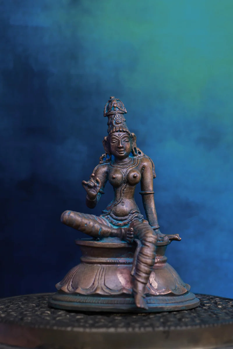 Divine Boga Shakthi | Handcrafted Panchaloha | Green Patina