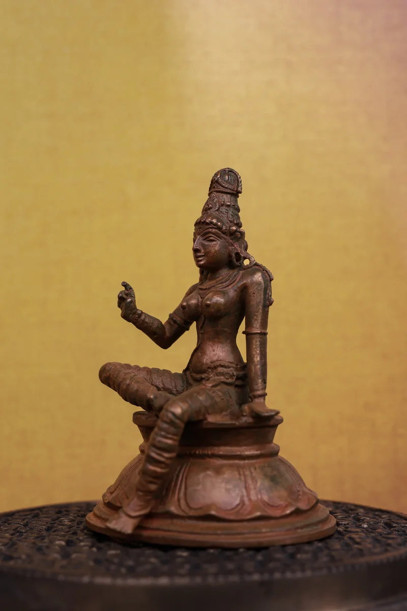 Divine Boga Shakthi | Handcrafted Panchaloha | Wood Patina