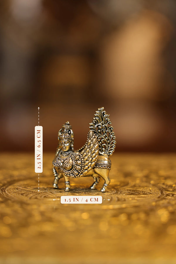 2″ Kamadhenu | Super Fine Brass | Polished Finish dimensions