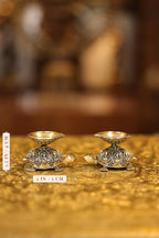 Tortoise Agal Lamp Pair | Super Fine Brass | Polished Finish — size and dimensions
