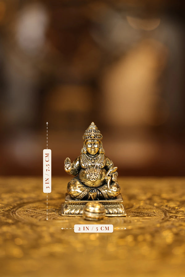 3″ Lord Kuber | Super Fine Brass | Polished Finish dimensions