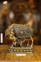 6″ Cow with Calf | Super Fine Brass | Polished Finish — size and dimensions