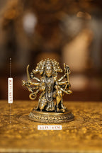 4″ Panchamuki Hanuman Kneeling | Super Fine Brass | Polished Finish — size and dimensions