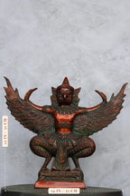 12″ Garudan Sitting | Handcrafted Brass | Antique Brown Finish — size and dimensions
