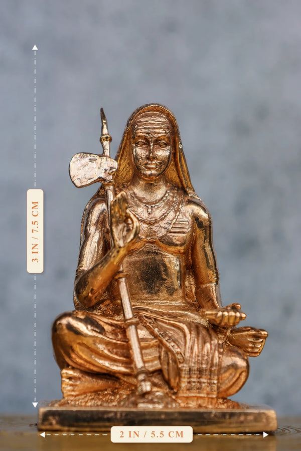 3″ Adi Shankaracharya | Handcrafted Panchaloha dimensions