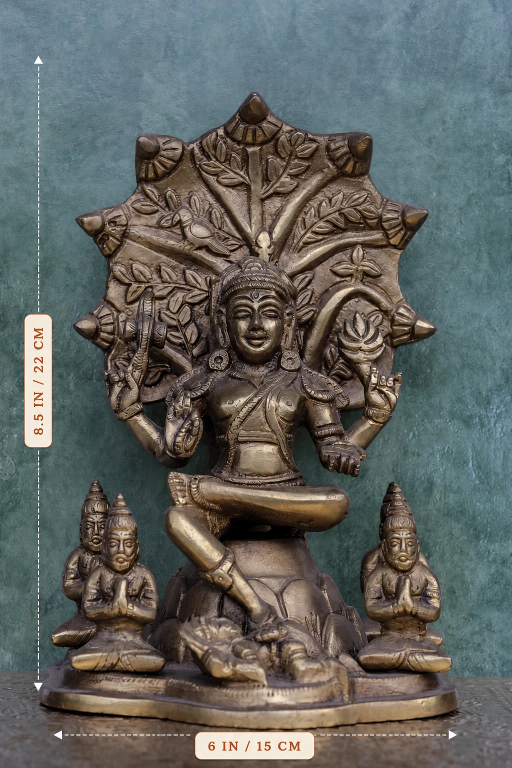 8″ Divine Dakshinamoorthy | Handcrafted Brass