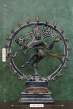 9″ Cosmic Nataraja | Handcrafted Brass | Stone Gray Finish