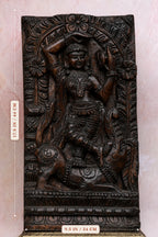 18″ Elegant Mirror Lady Wall Panel for Home Décor | Handcrafted Wood Carving