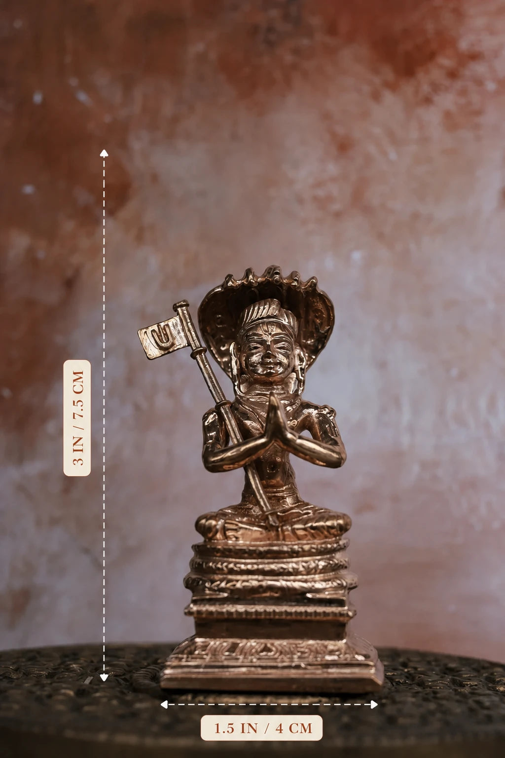 3″ Manavala Mamunigal Idol for Pooja &amp; Home Décor | Handcrafted Panchaloha | Polished Finish