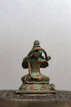 2.5″ Sitting Hanuman in Anjali Mudra | Handcrafted Panchaloha | Green Patina