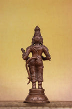 6″ Hanuman with Veena (Rare Form) | Handcrafted Panchaloha | Wood Patina