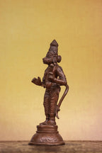 6″ Hanuman with Veena (Rare Form) | Handcrafted Panchaloha | Wood Patina