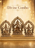 Sacred Trinity: Ganesha, Lakshmi & Saraswati with Arch | Divine Special Combo