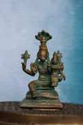 3″ Lakshmi Hayagriva Idol | Handcrafted Panchaloha | Green Patina