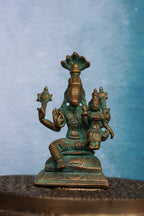 3″ Lakshmi Hayagriva Idol | Handcrafted Panchaloha | Green Patina