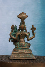 3″ Lakshmi Hayagriva Idol | Handcrafted Panchaloha | Green Patina