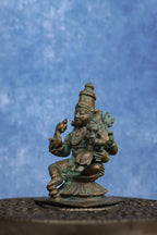 3″ Lakshmi Narayanan Idol | Handcrafted Panchaloha | Green Patina