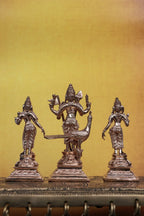 Murugan Set with Valli &amp; Deivayanai | Handcrafted Panchaloha Idols | Polished Finish