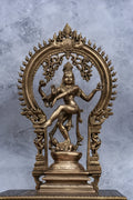 17″ Divine Nataraja with Arch | Handcrafted Brass | Metal Finish