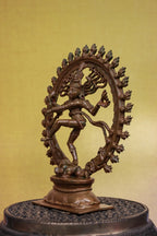 6″ Nataraja - Dancing Lord Shiva  | Handcrafted Panchaloha | Wood Patina
