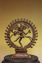 6″ Nataraja - Dancing Lord Shiva  | Handcrafted Panchaloha | Wood Patina