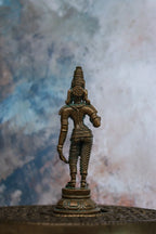 4″ Parvathi Devi Idol | Handcrafted Panchaloha | Green Patina