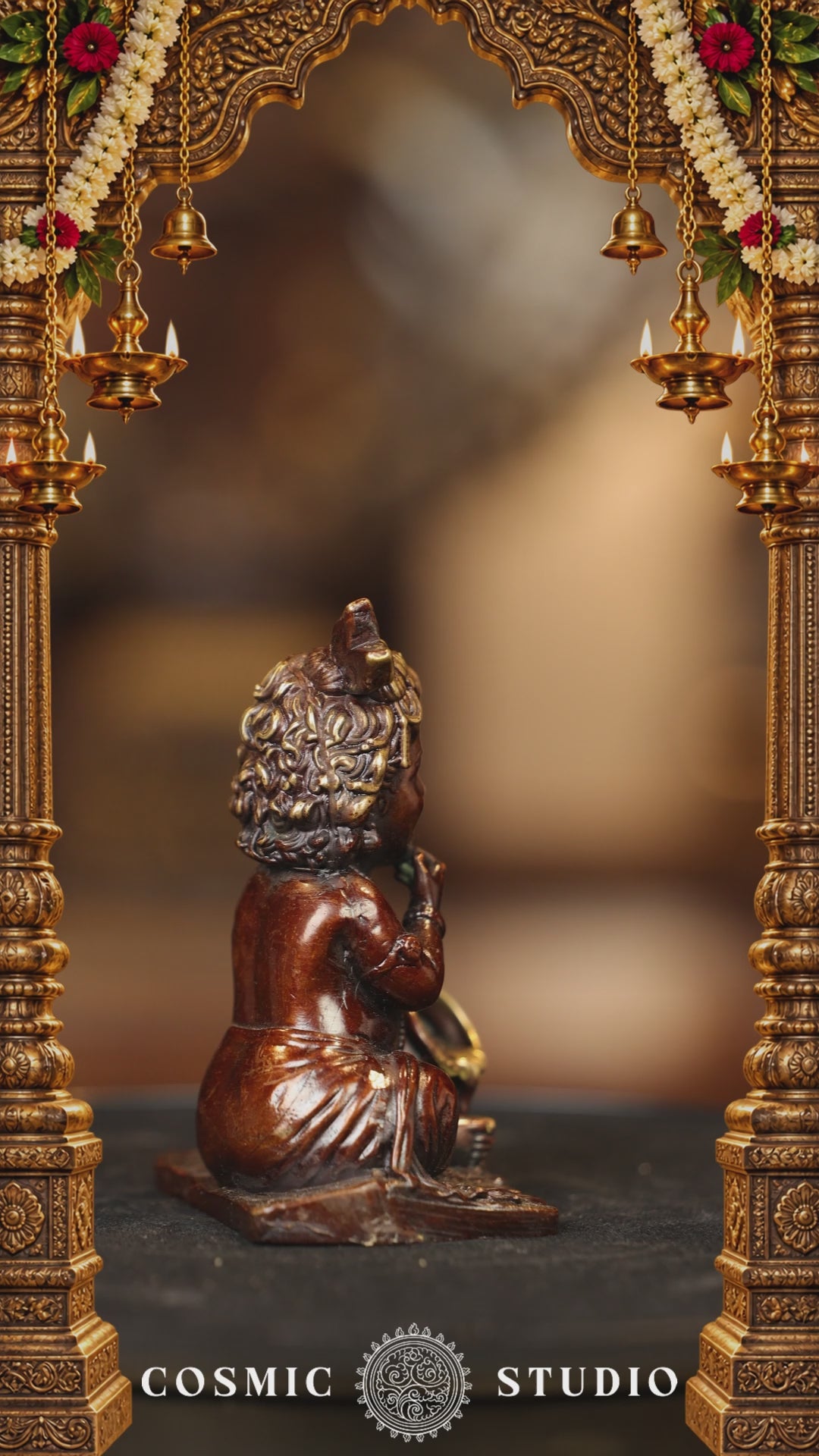 3″ Butter Krishna | Super Fine Brass | Brown Gold Finish — video