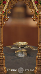Swastik Agal Lamp Pair | Super Fine Brass | Polished Finish — video