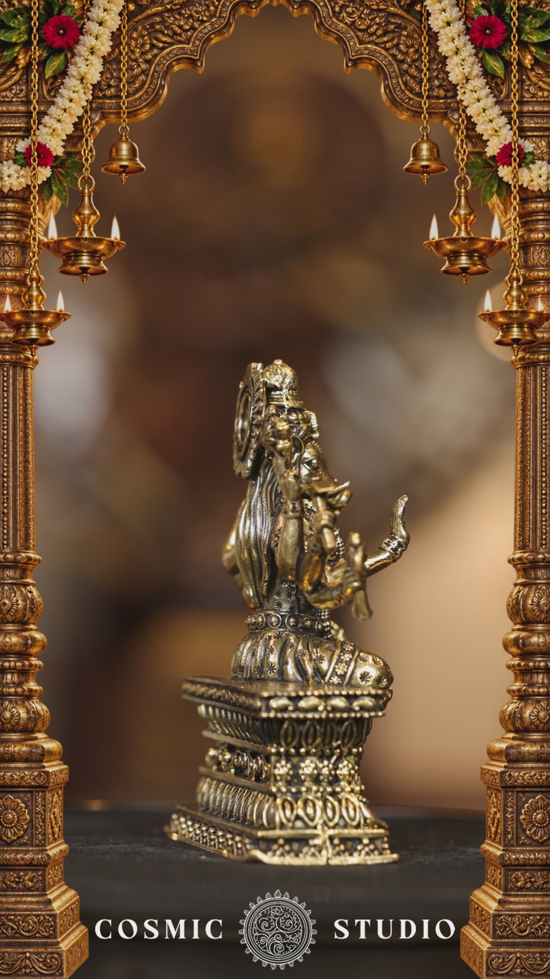 4″ Varahi Amman Idol for Pooja & Home Décor | Super Fine Brass | Antique Polish
