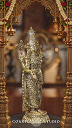 11″ Tirupathi Balaji Round Base | Super Fine Brass | Polished Finish — video
