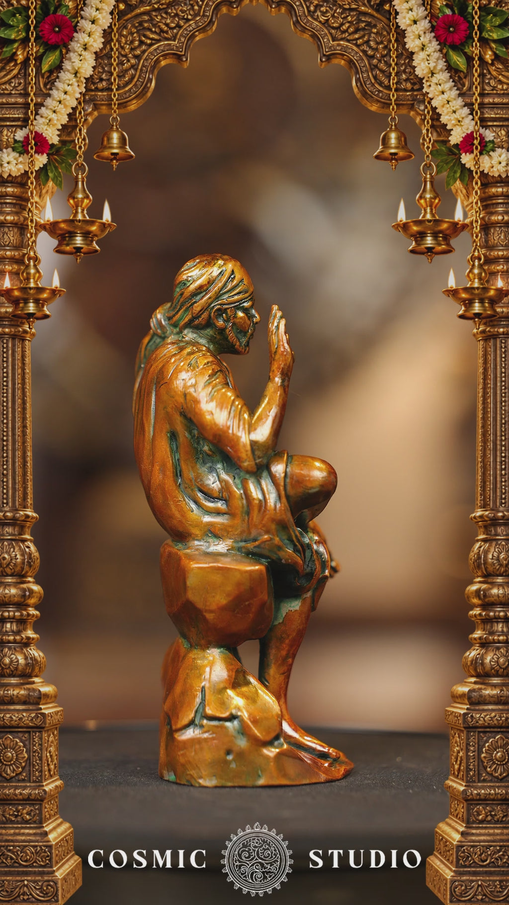 5″ Sai Baba | Super Fine Brass | Double Chola Finish — video