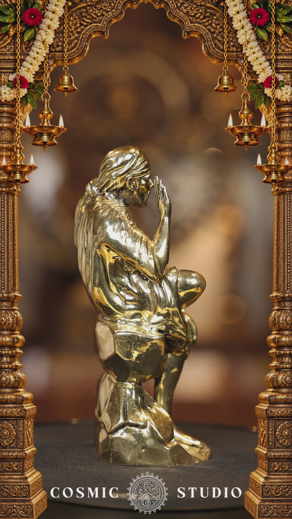 6″ Sitting Saibaba | Super Fine Brass | Polished Finish — video