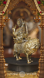7″ Maa Durga sitting on Lion | Super Fine Brass | Polished Finish — video