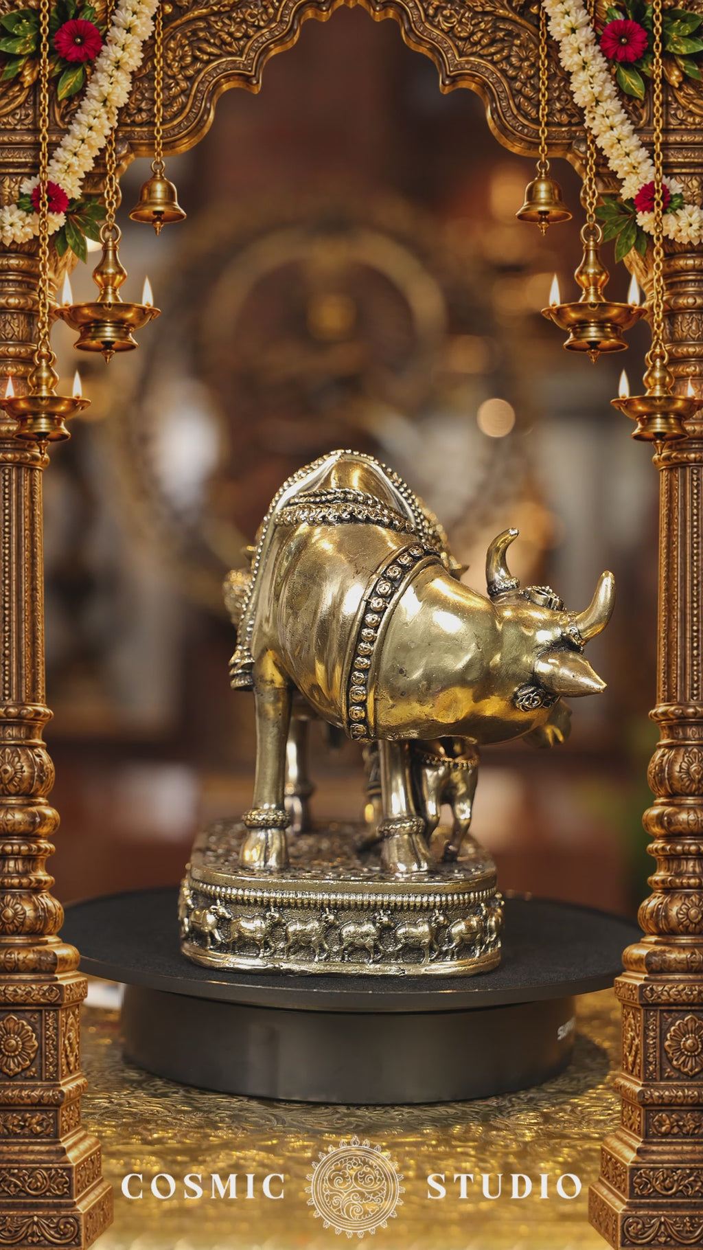 6″ Cow with Calf | Super Fine Brass | Polished Finish — video