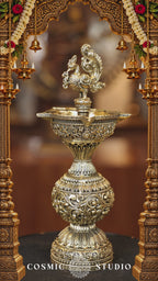 8.5″ Annam 5 Face Kuttuvillaku Pair | Super Fine Brass | Polished Finish — video