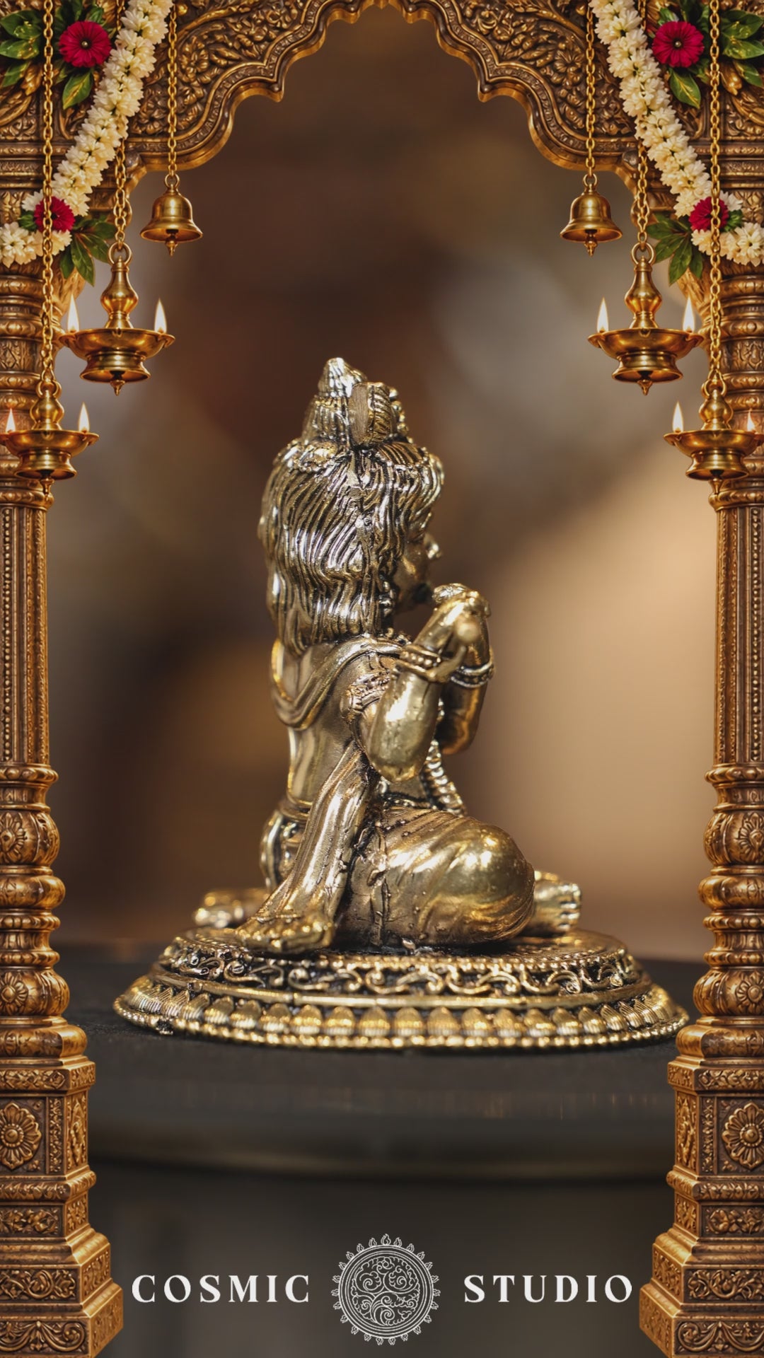 3″ Sitting Baby Flute Krishna | Super Fine Brass | Polished Finish — video